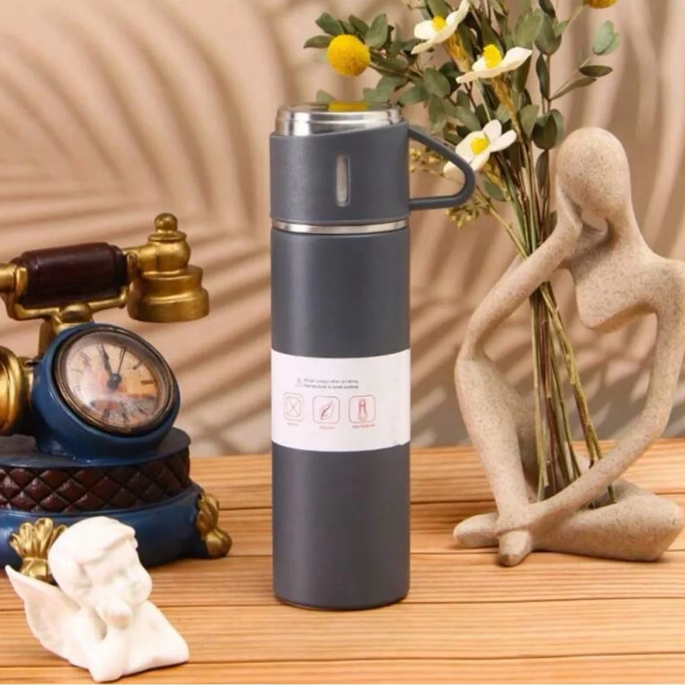 1 Set Stainless Steel Thermal Cup, Double Layer Leakproof Insulated Water Bottle - Picture 11 of 15